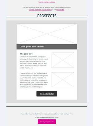 Email layout - Option 2